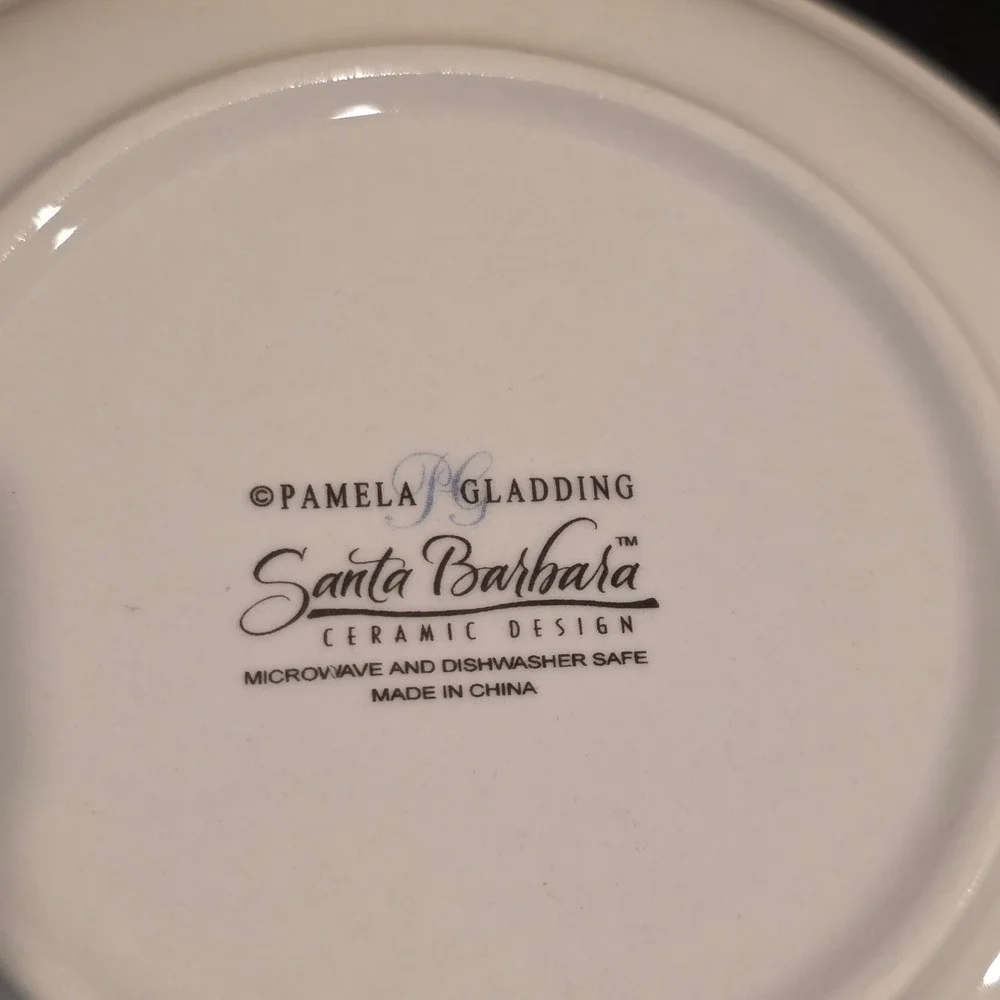 Autumn Leaf Plates Pamela Gladding Canape Plates‎ Santa Barbara Design Set of 6